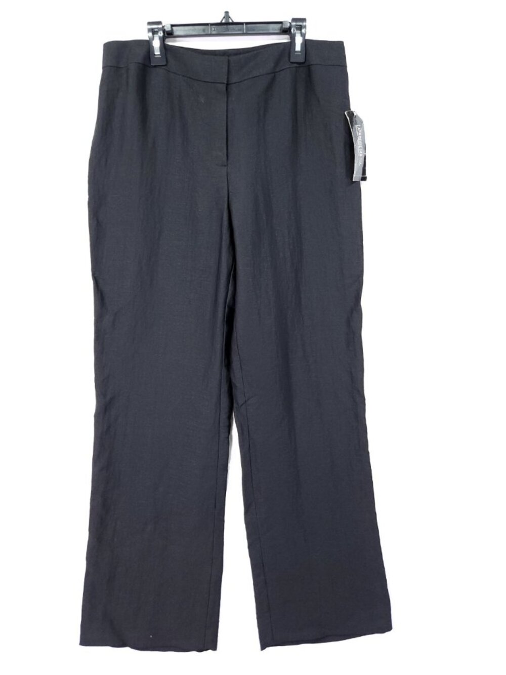 Lafayette 148 New York Solid Black Silk Blend Dress Pants Size 4 32x32 Wide-Leg